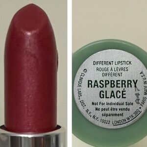 Clinique Different Lipstick Raspberry Glace .14Oz Green Case NOS VHTF See Photos